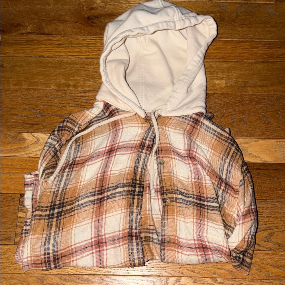 Women’s Plaid American Eagle Hooded Flannel